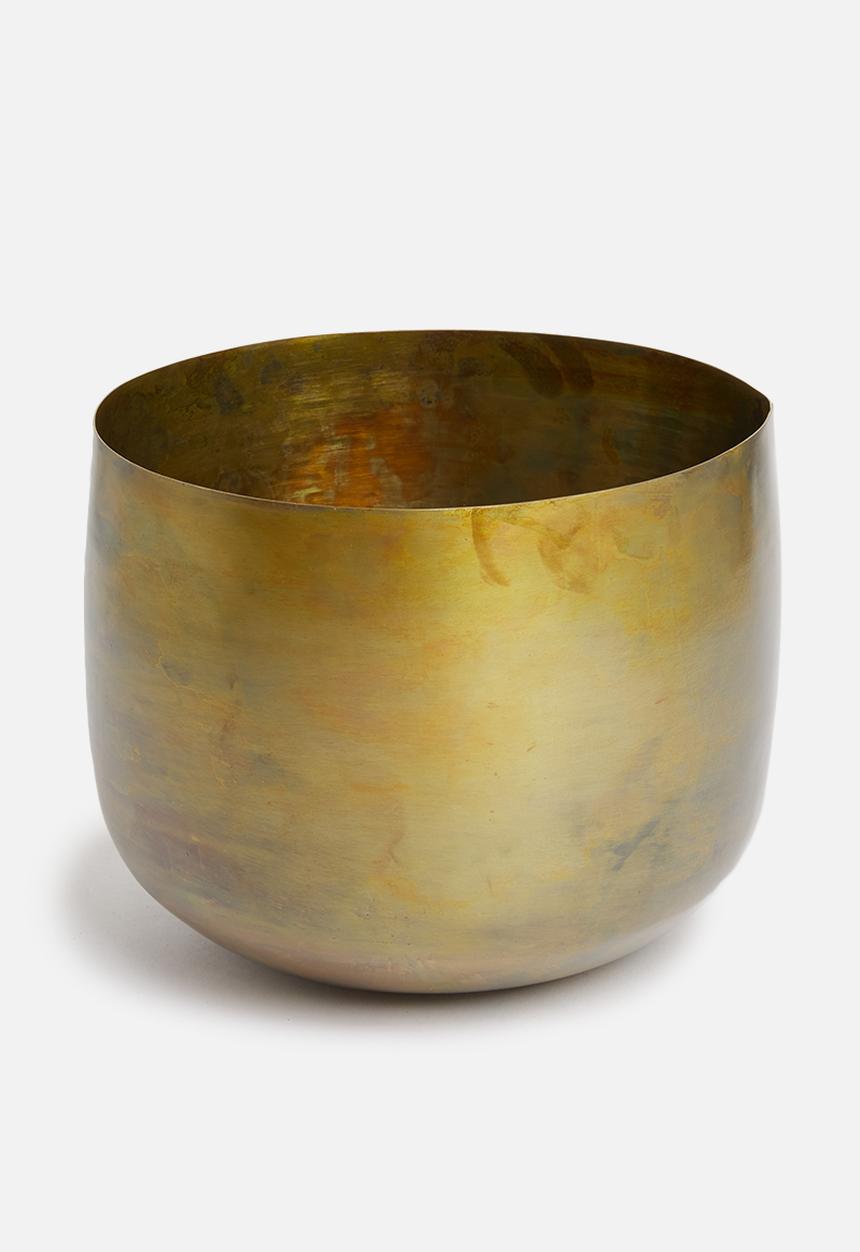 Sixth Floor - Brass flowerpot - bronze 