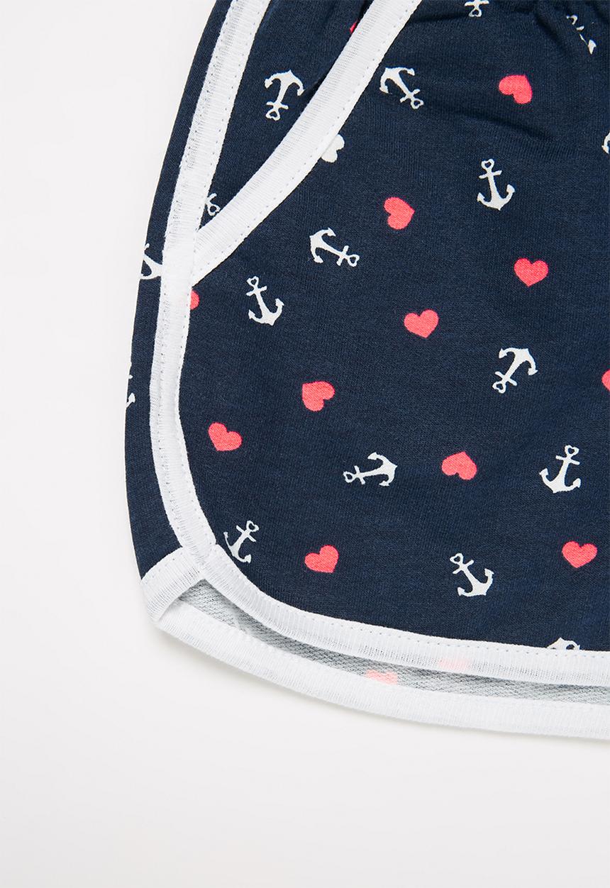 Pop Candy - Girls printed shorts - navy