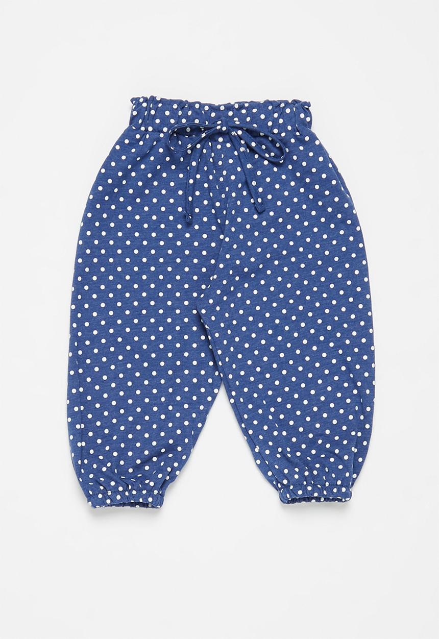 Pop Candy - Girls polka dot pants - navy