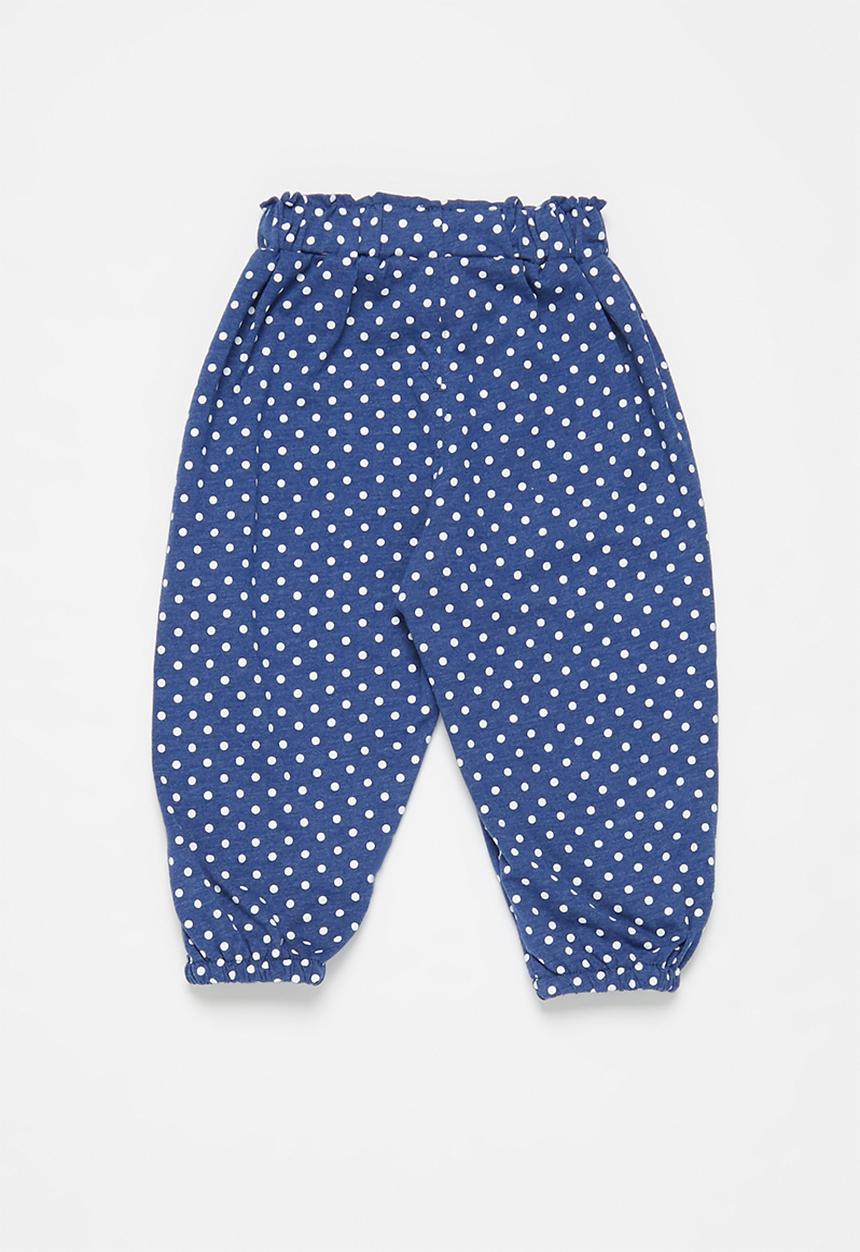 Pop Candy - Girls polka dot pants - navy