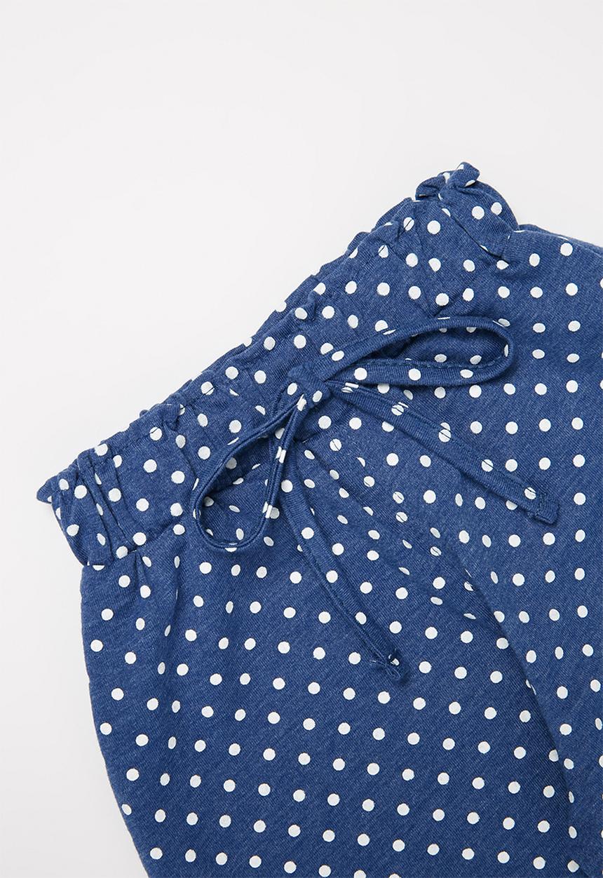 Pop Candy - Girls polka dot pants - navy