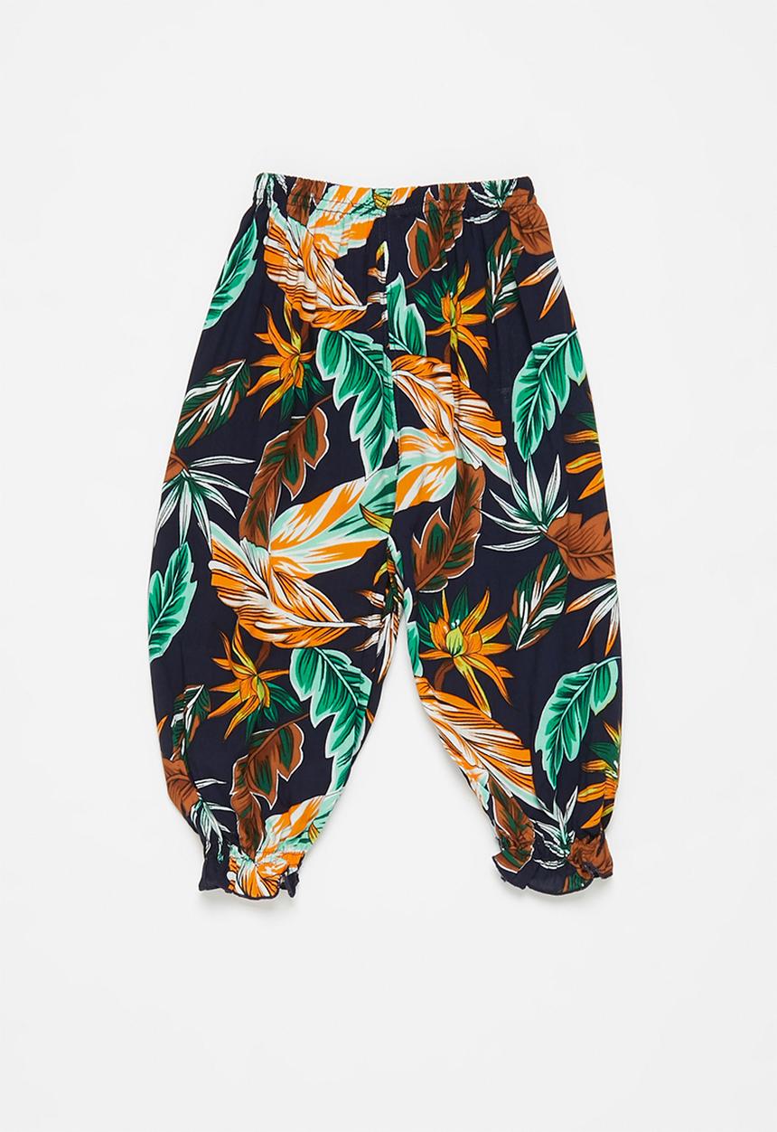 Pop Candy - Girls floral cuff pants - multi