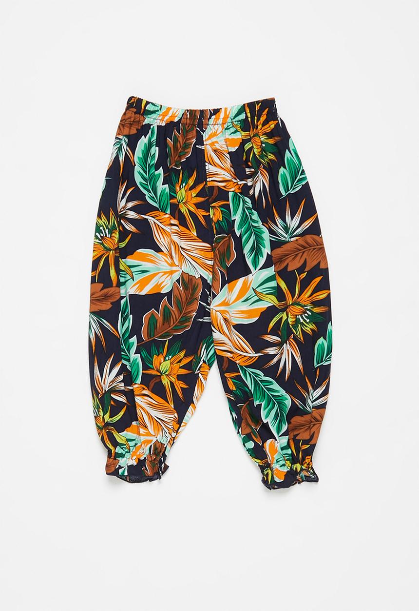 Pop Candy - Girls floral cuff pants - multi