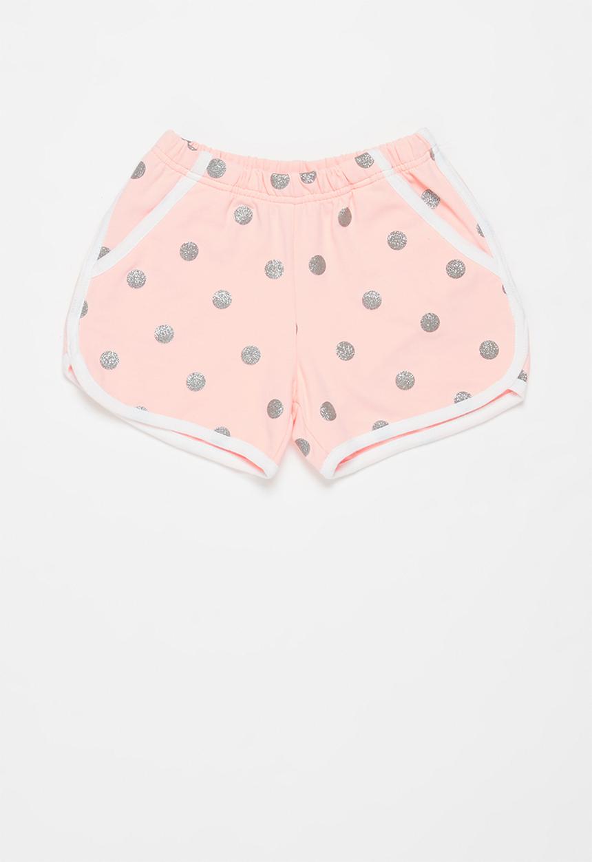 Pop Candy - Girls printed shorts - pink & silver