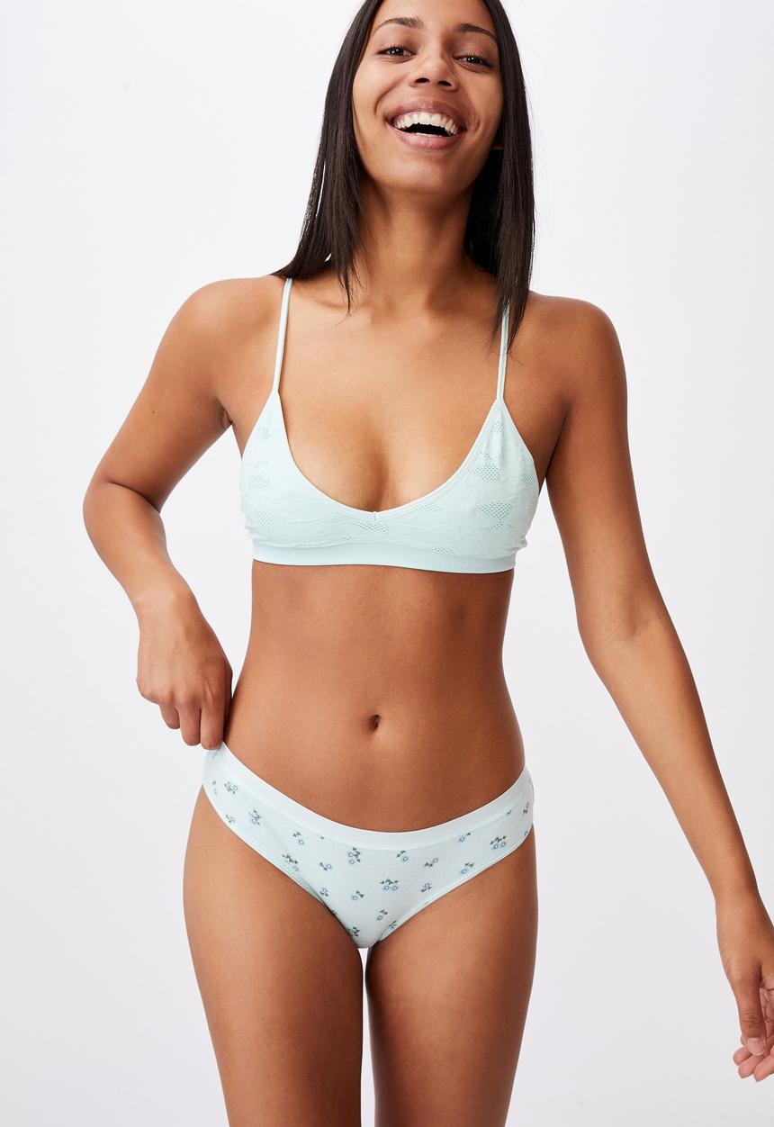 Cotton On - Cotton brasiliano brief - 90s toss ditsy aqua splash