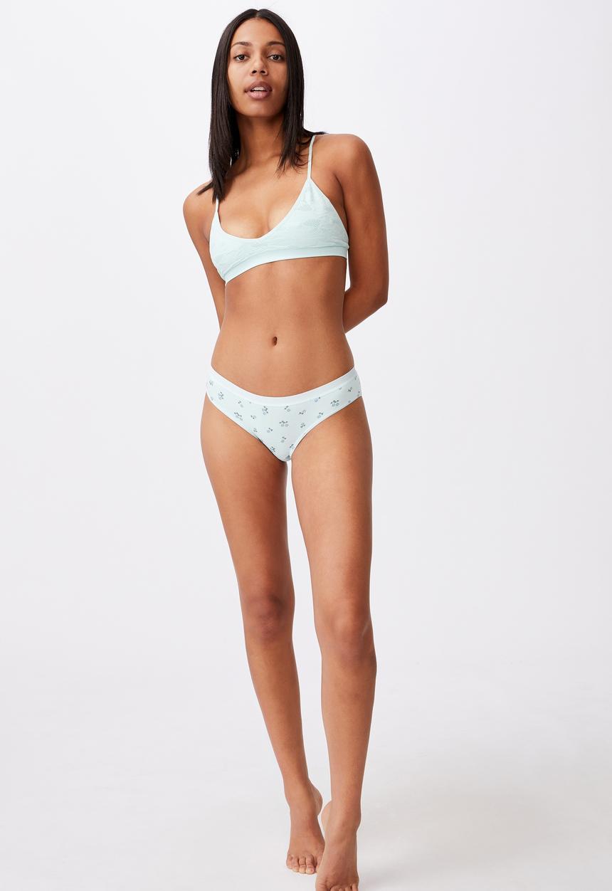 Cotton On - Cotton brasiliano brief - 90s toss ditsy aqua splash