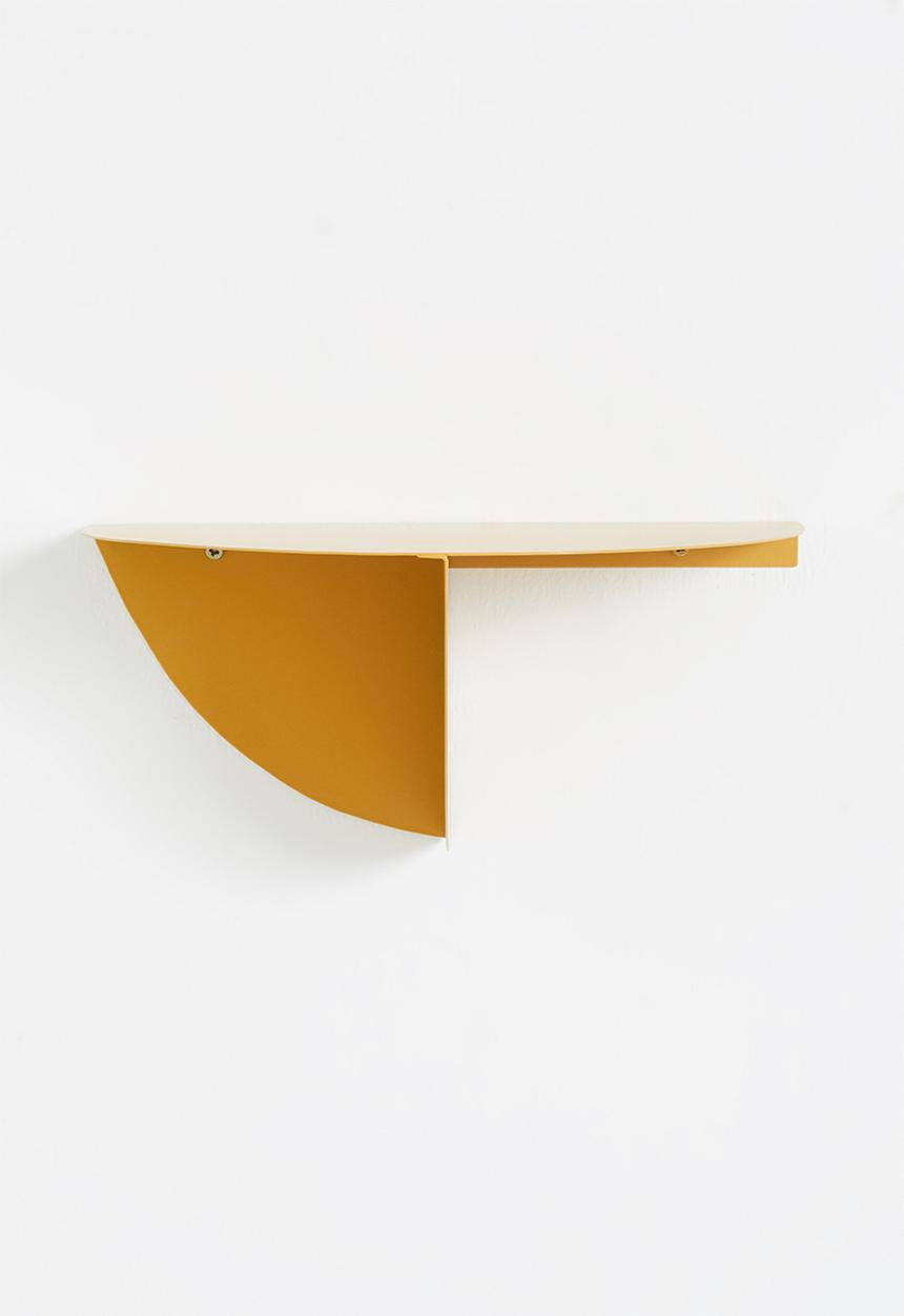 Sixth Floor - Halfmoon wall shelf - mustard