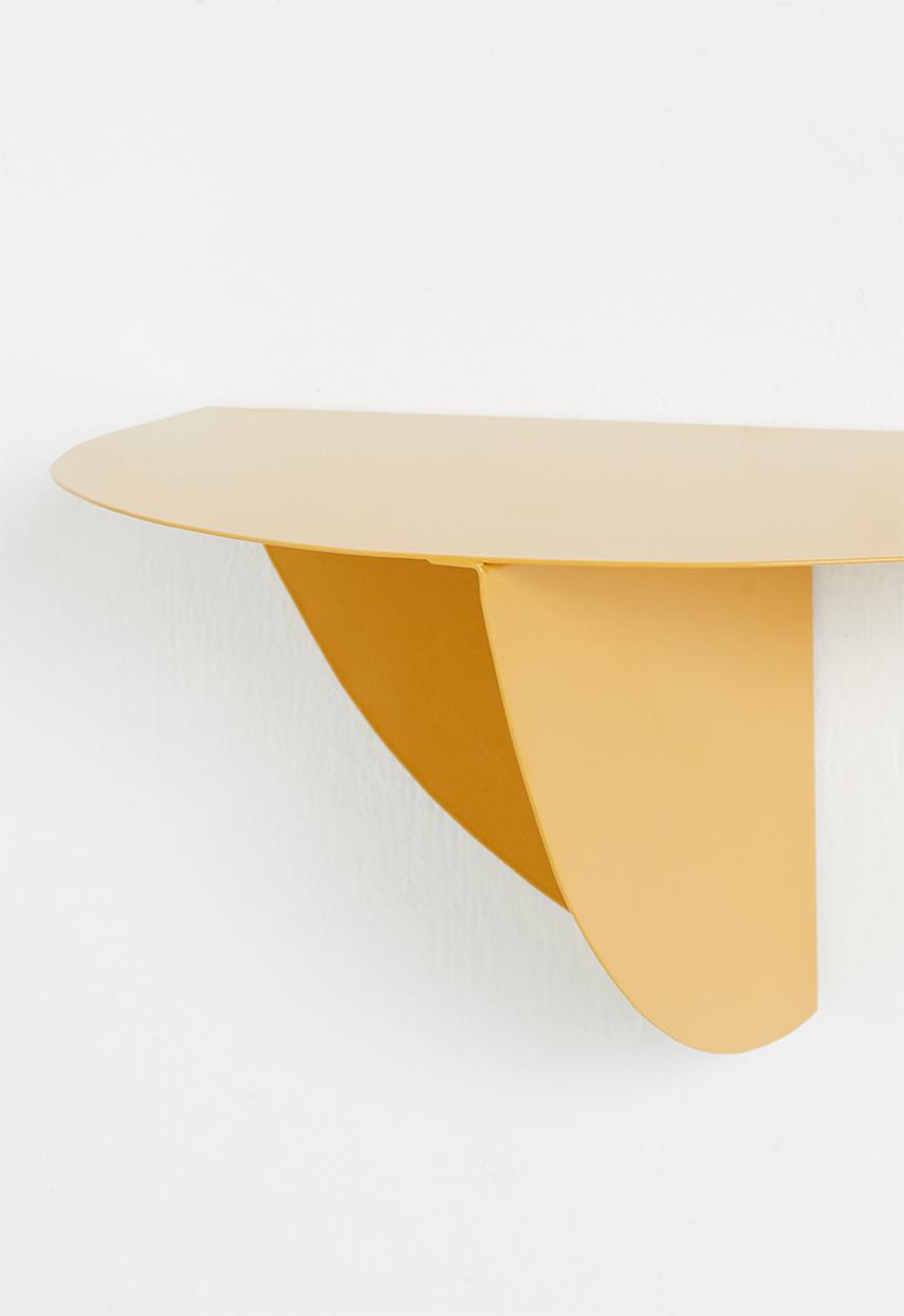 Sixth Floor - Halfmoon wall shelf - mustard