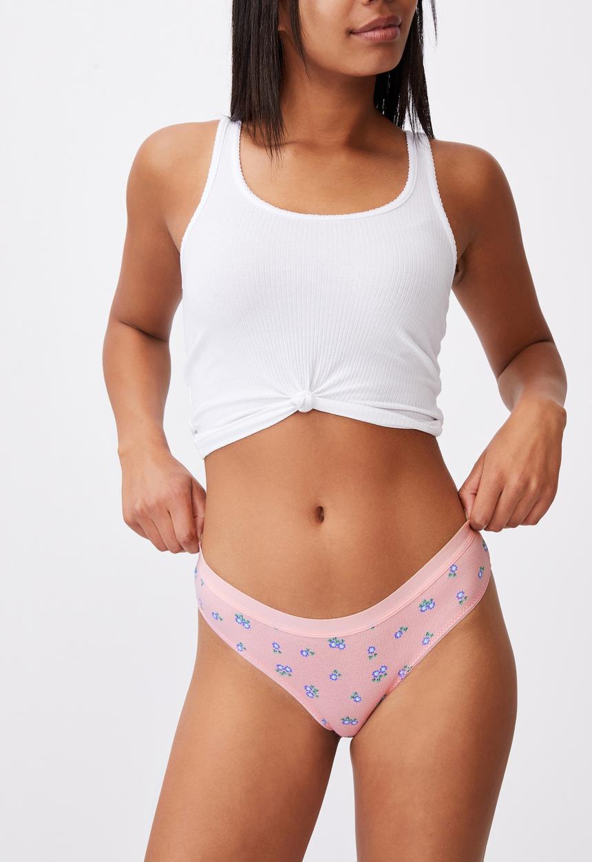 Cotton On - Cotton brasiliano brief - 90s toss ditsy peach parfait