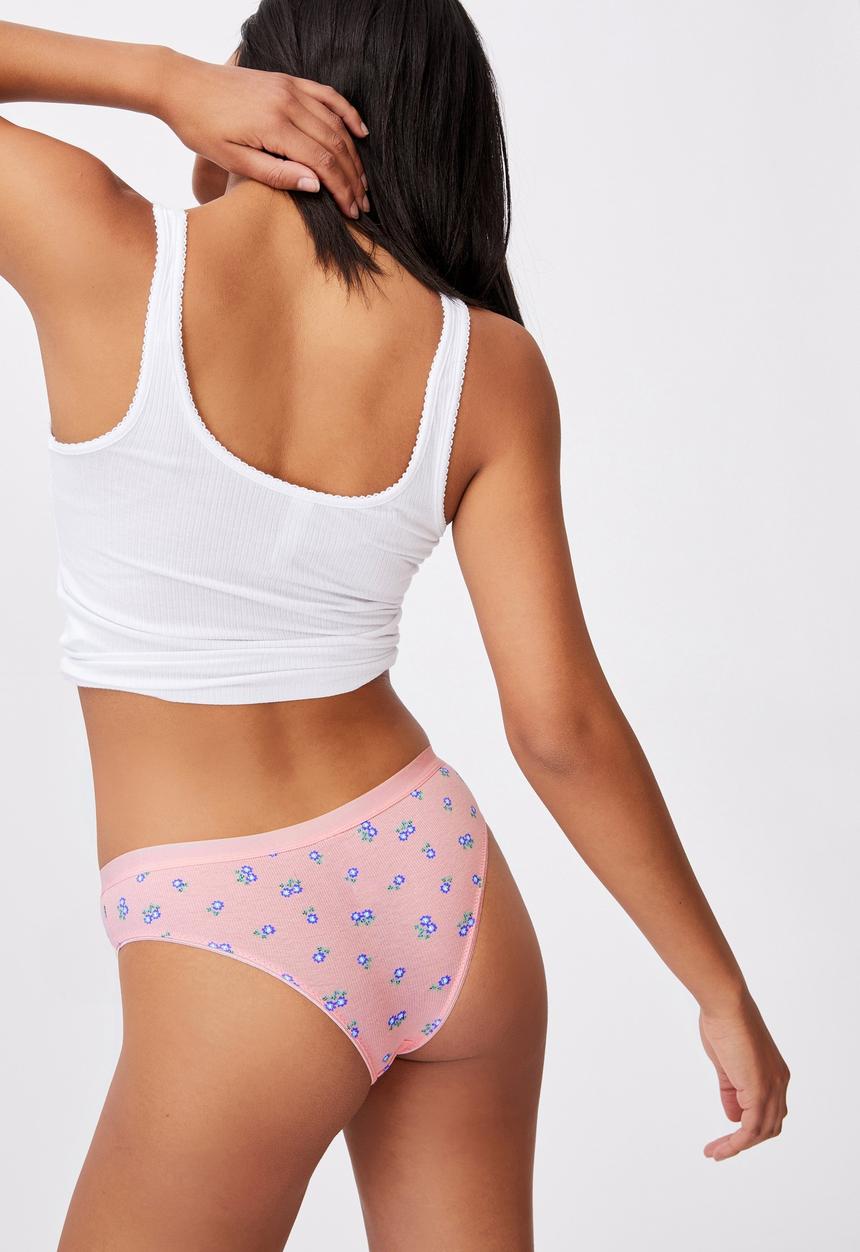 Cotton On - Cotton brasiliano brief - 90s toss ditsy peach parfait