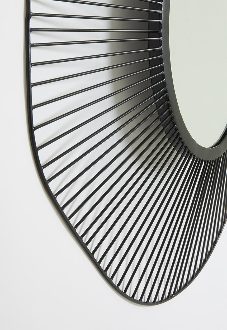 Sixth Floor - Hand made wire mirror - black