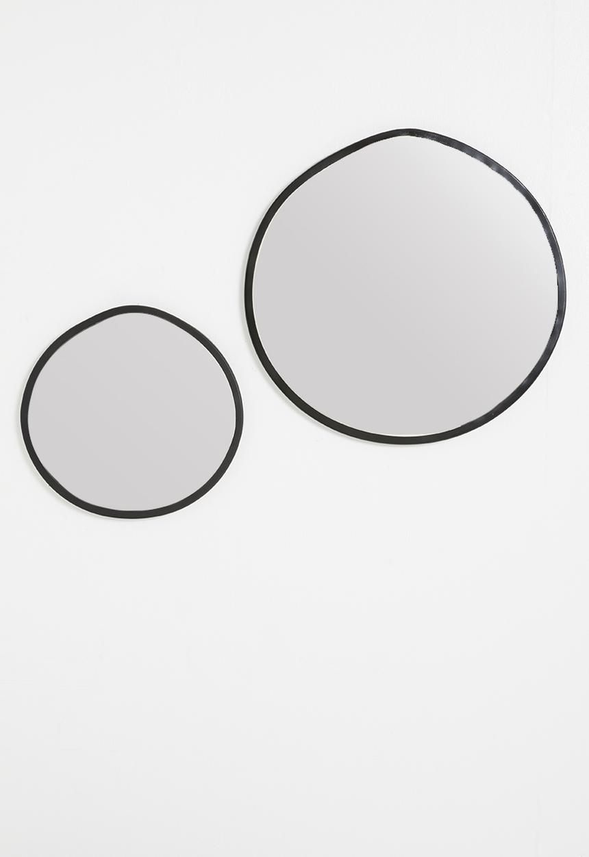 Sixth Floor - Irregular mirror set of 2 - black
