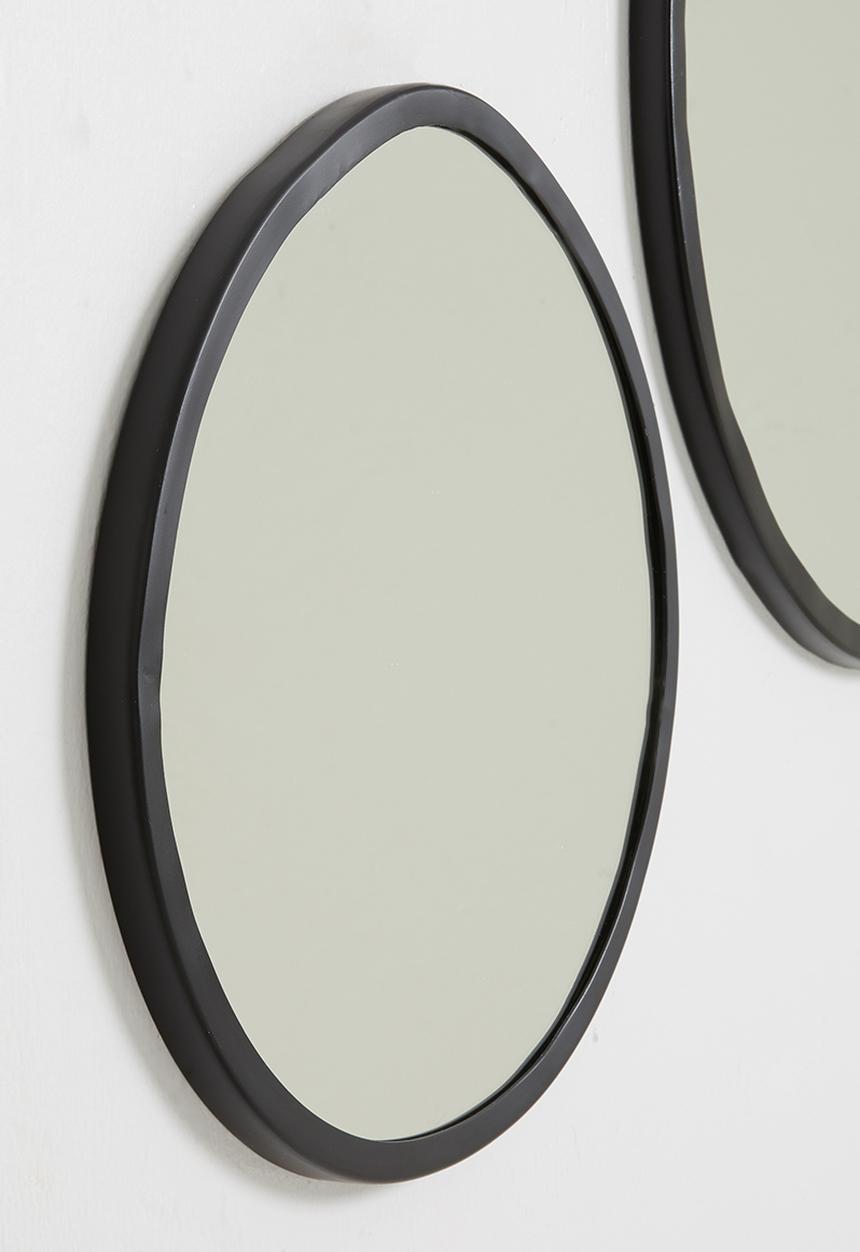 Sixth Floor - Irregular mirror set of 2 - black