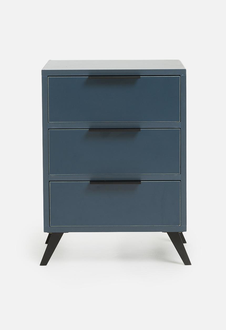 Sixth Floor - Oliver 3 drawer storage - blue