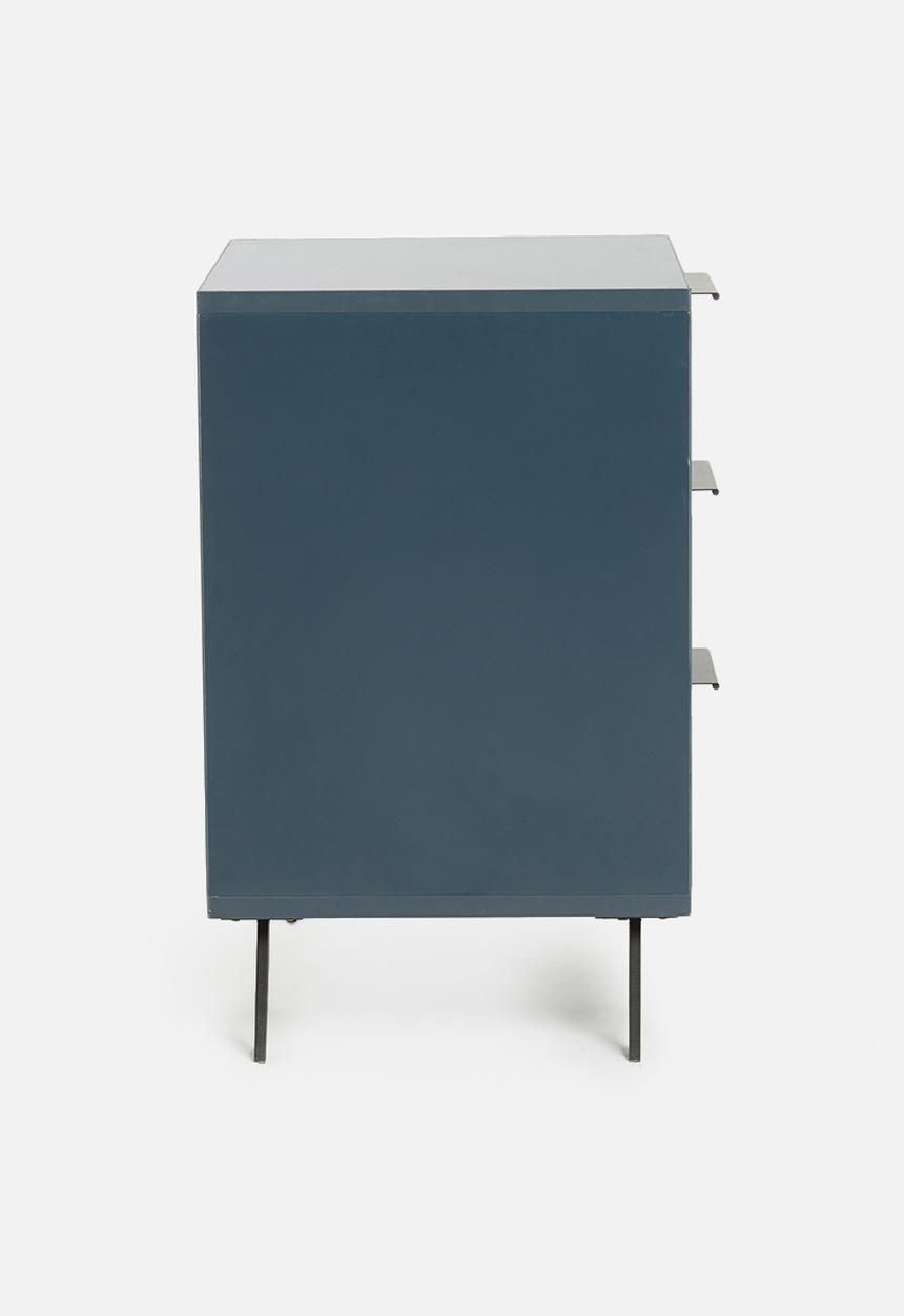 Sixth Floor - Oliver 3 drawer storage - blue