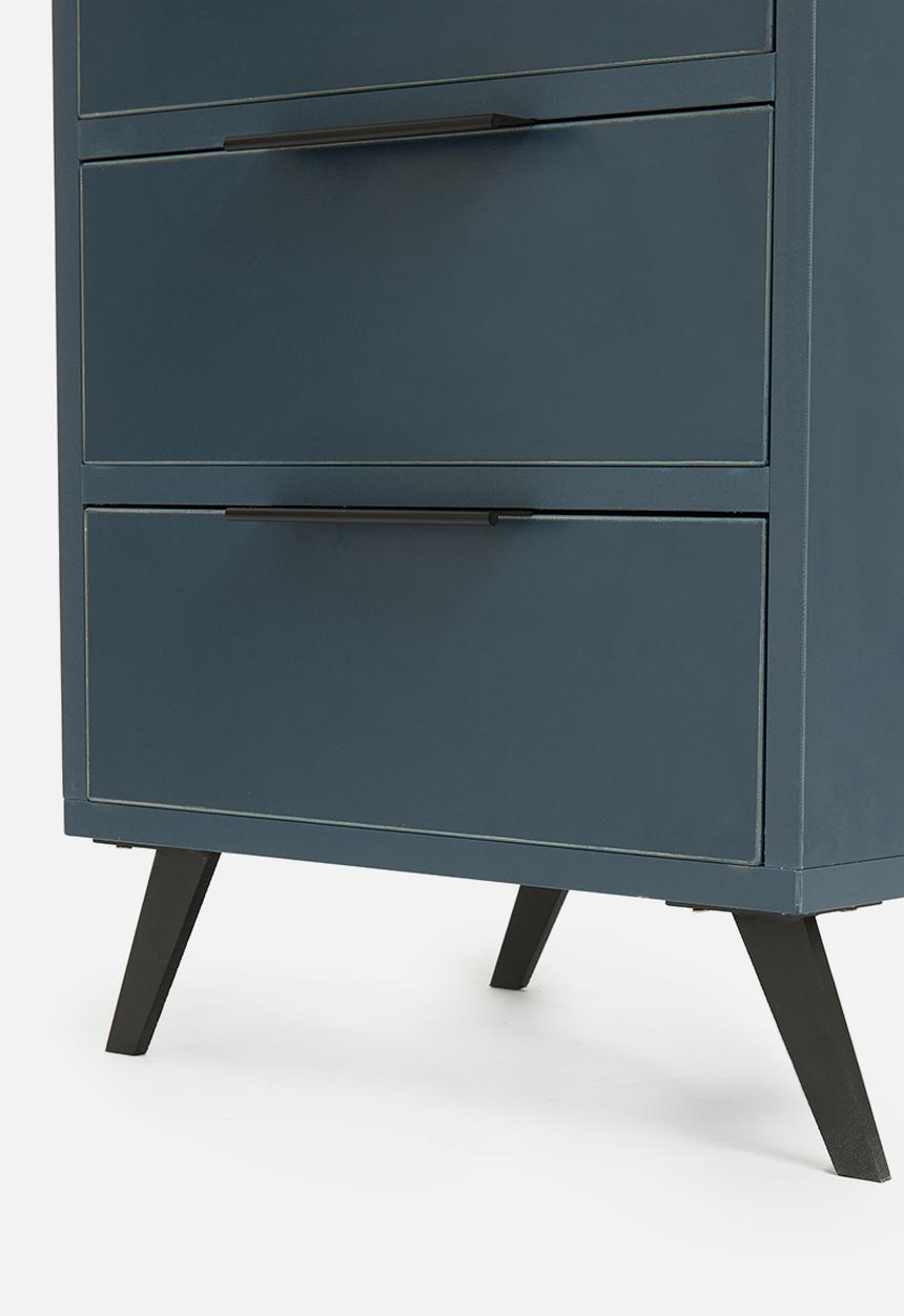 Sixth Floor - Oliver 3 drawer storage - blue