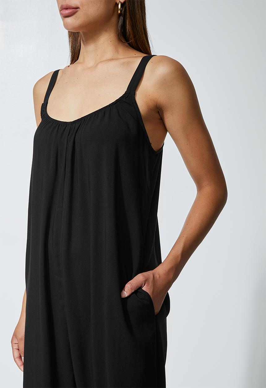 edit - Oversized woven jumpsuit - black