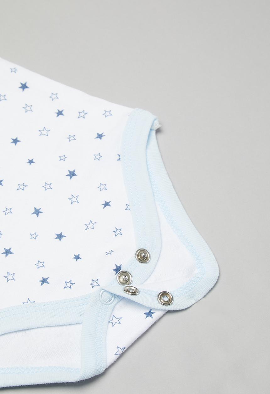 Pop Candy - Baby boys 8 piece set - baby blue & white