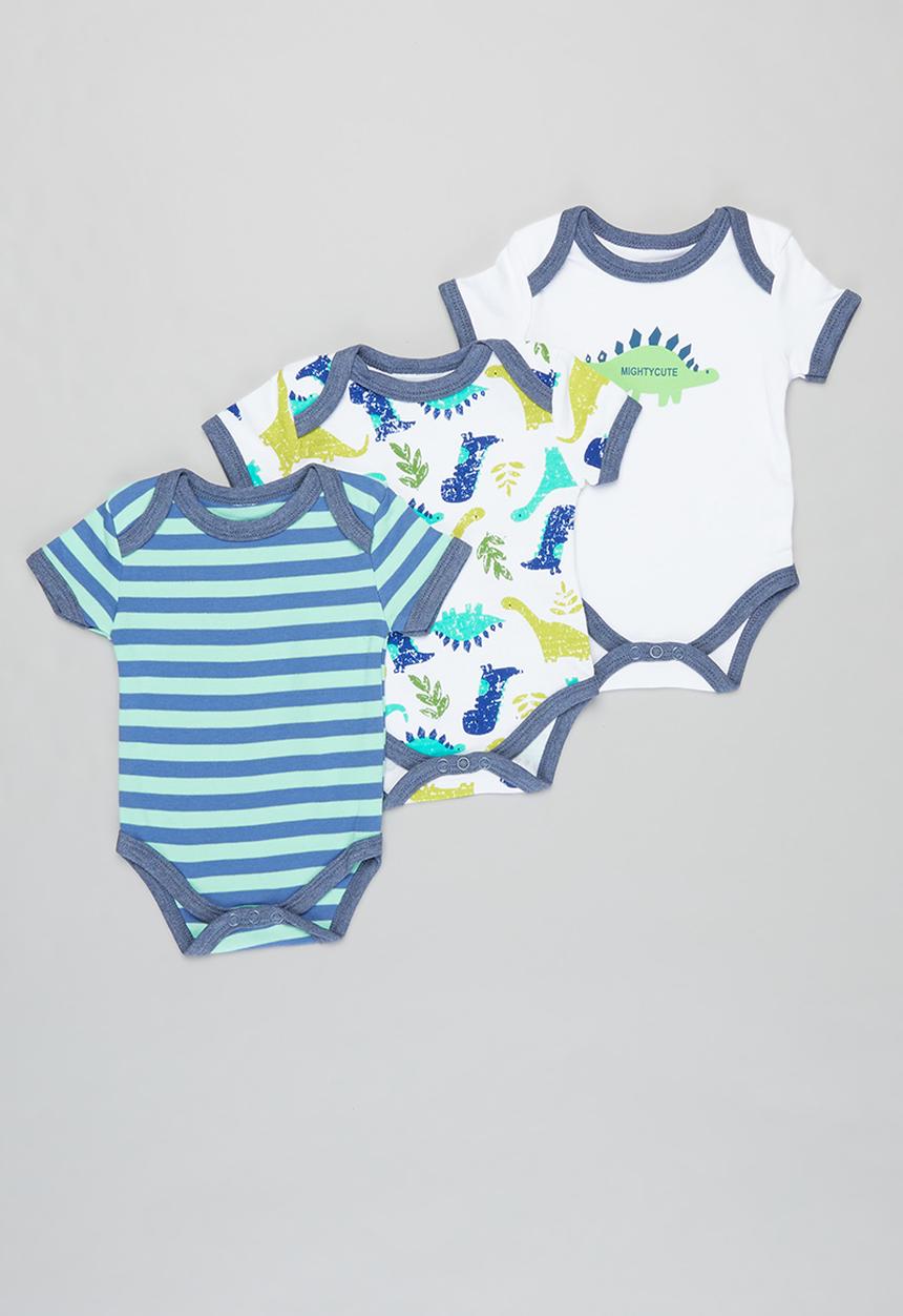 Pop Candy - Boys 3 pack printed bodysuits - multi