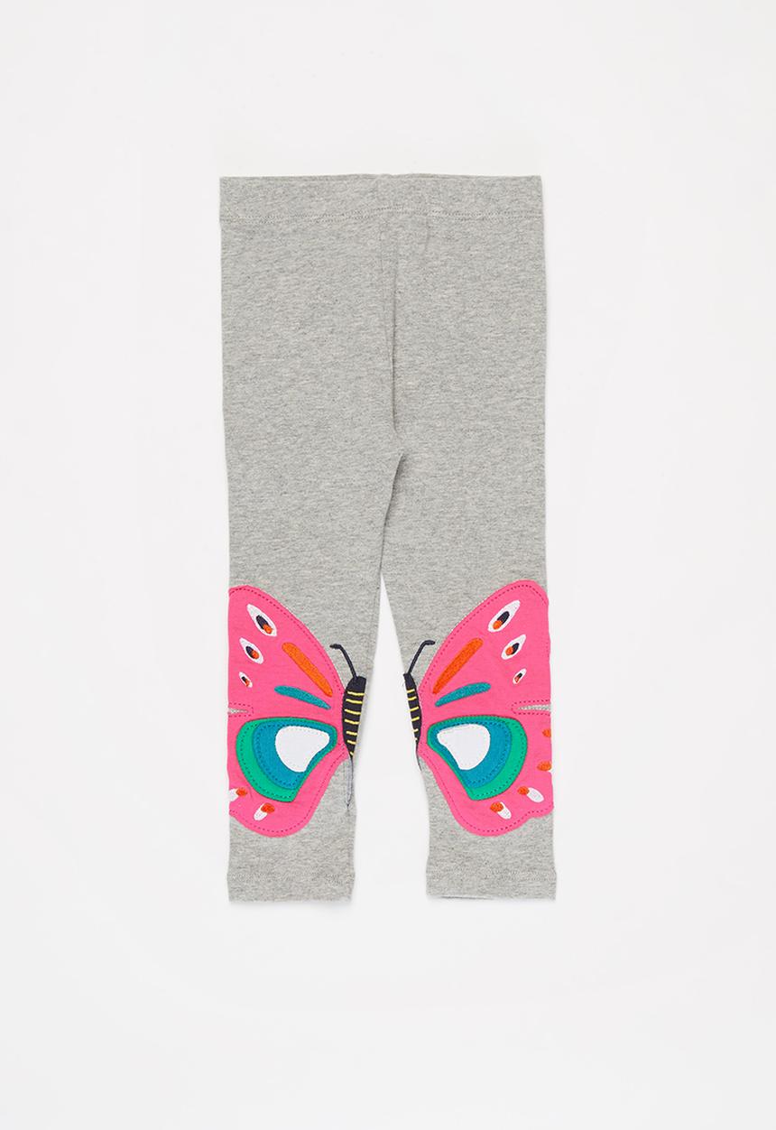 Pop Candy - Girls butterfly leggings - grey