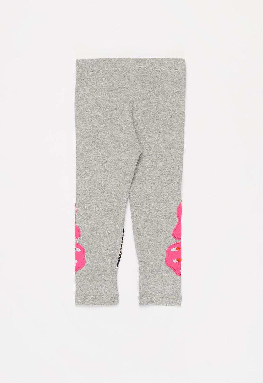 Pop Candy - Girls butterfly leggings - grey