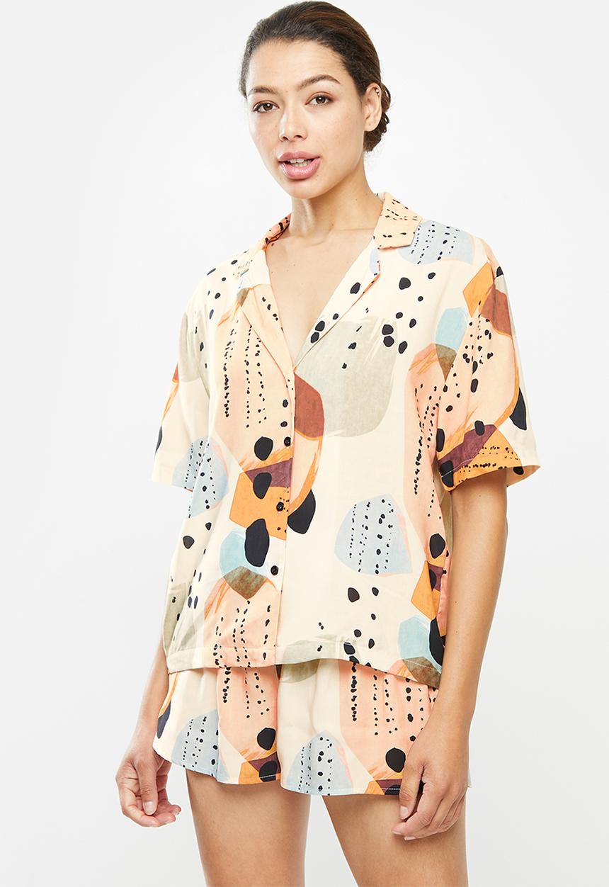 Superbalist - Sleep shirt & short set - multi