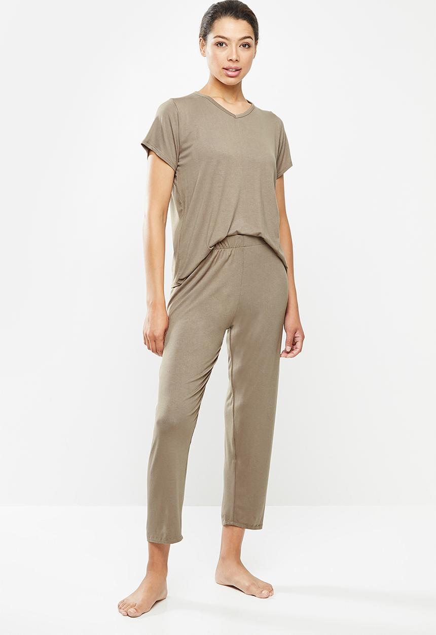 Superbalist - Sleep tee & pants set - brown