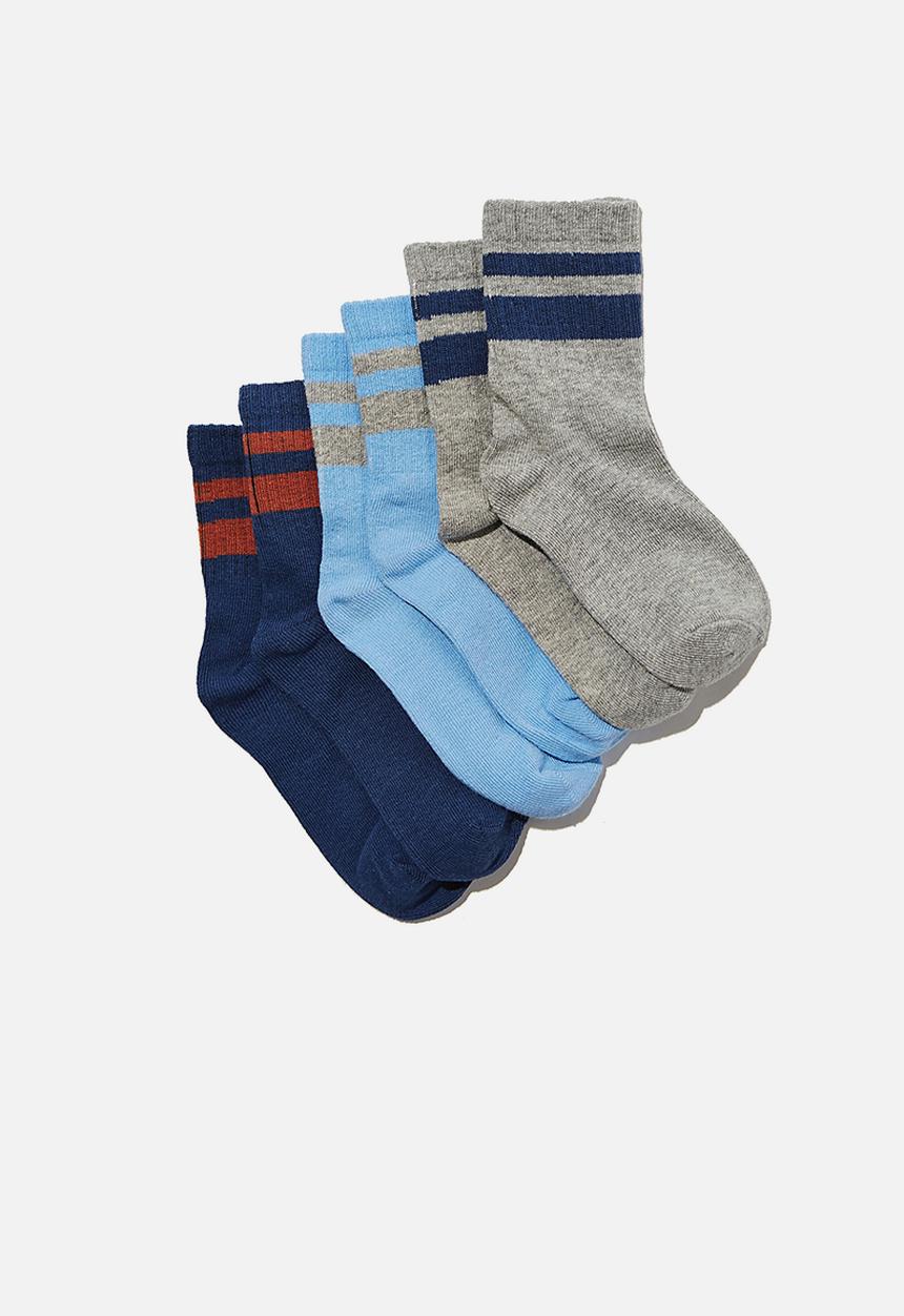 Cotton On - Kids 3pk crew sock - multi