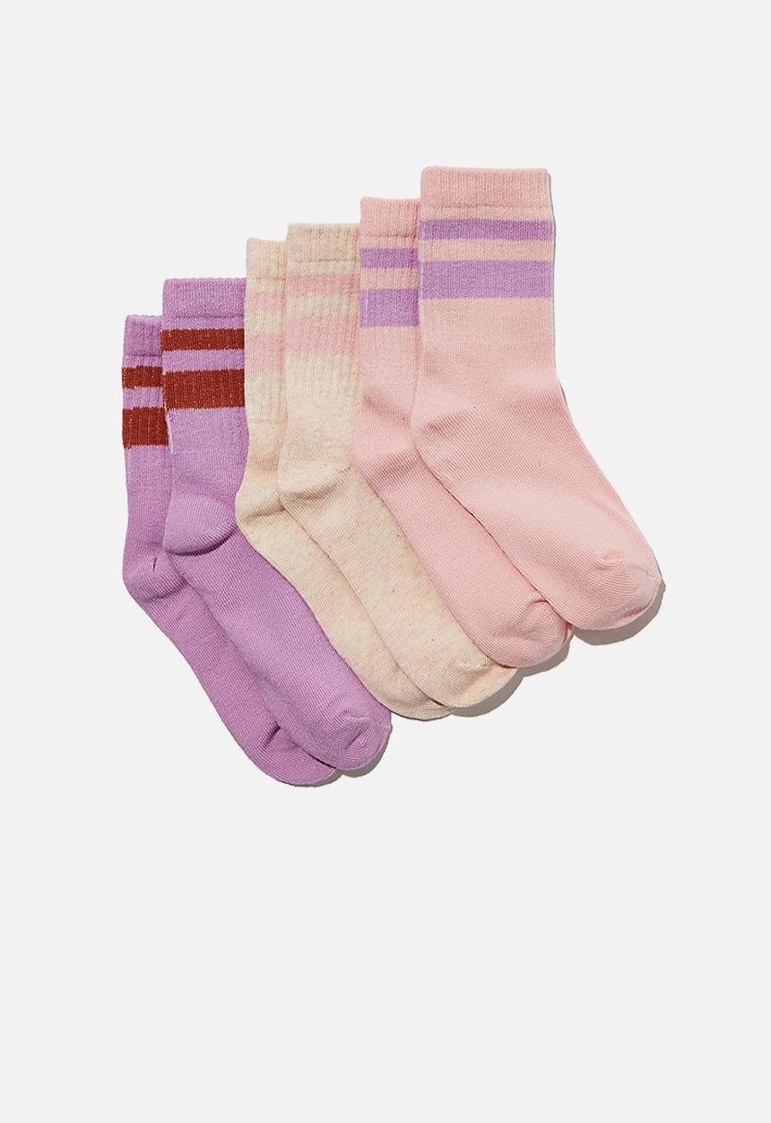 Cotton On - Kids 3pk crew sock - multi