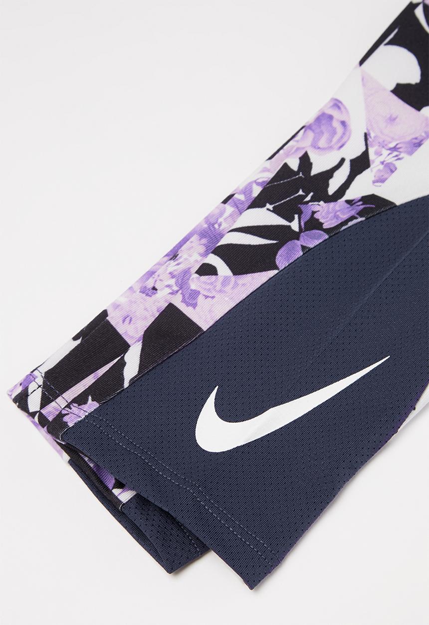 Nike - Nike girls tokyo floral all over print legging - purple & navy 