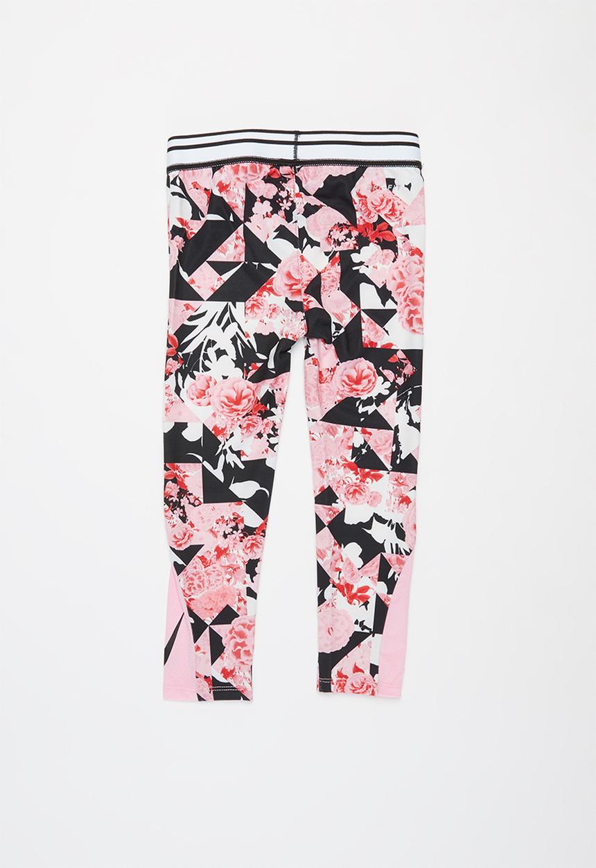 Nike - Tokyo floral all over print legging - pink & black 
