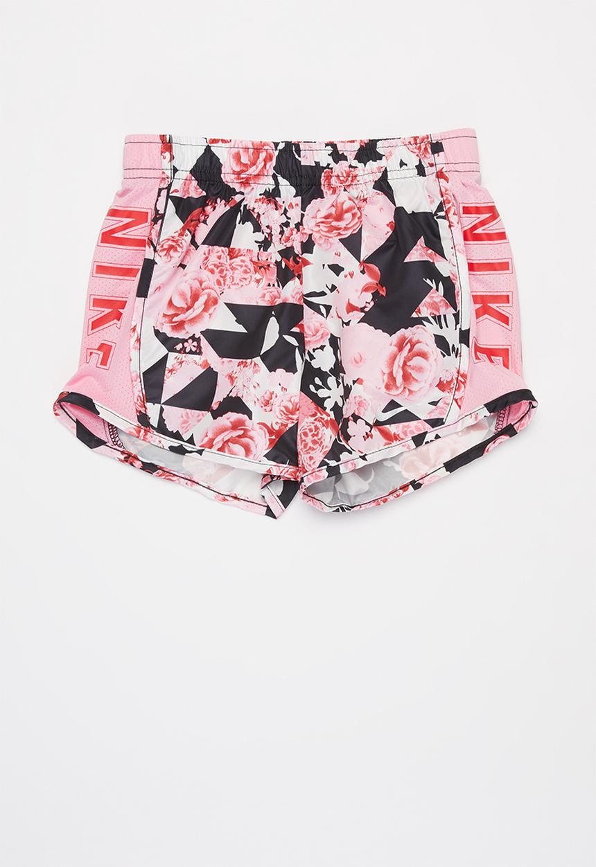 Nike - Nike girls tokyo floral all over print tempo short - pink & black 