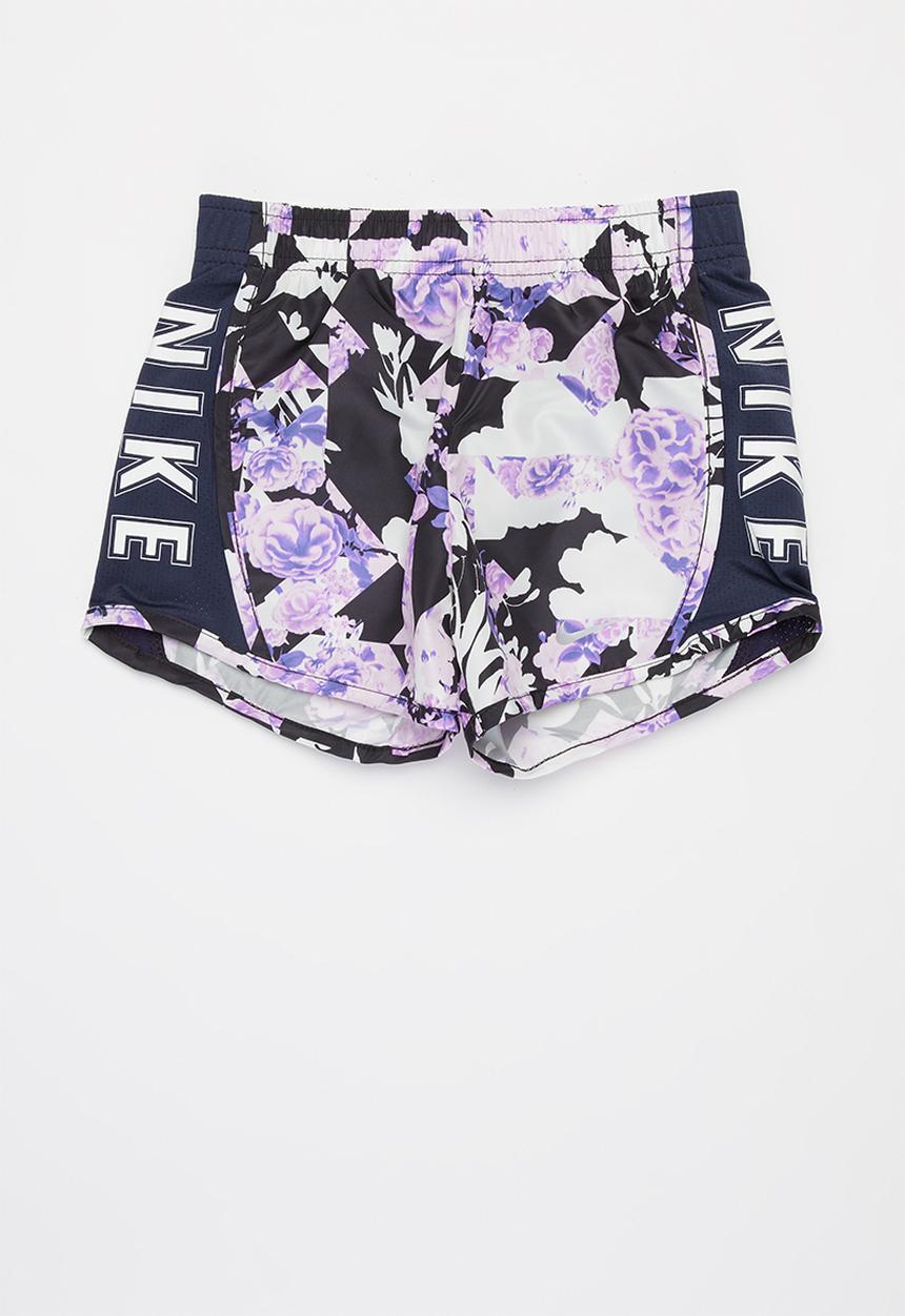 Nike - Nike girls tokyo floral all over print tempo short - purple & navy 