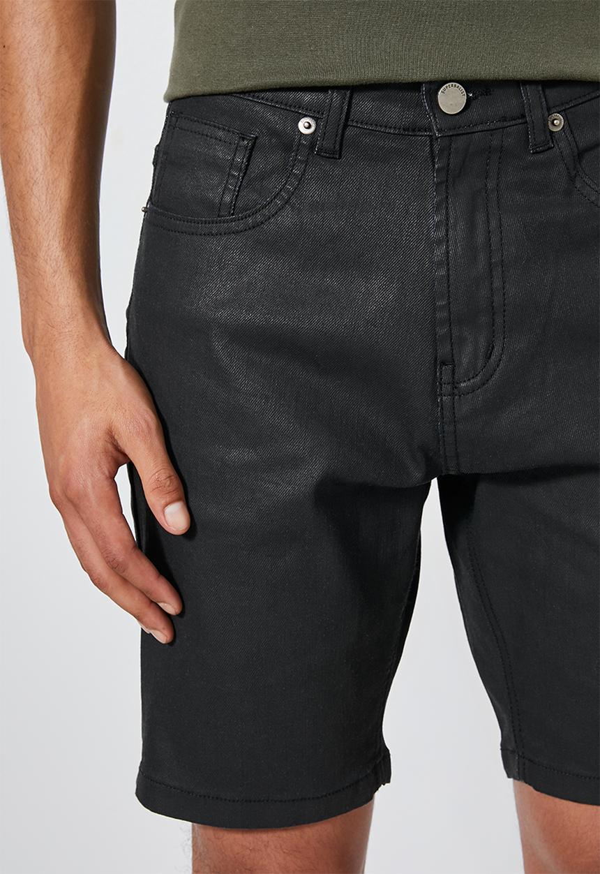 Superbalist - Boston slim denim short - black