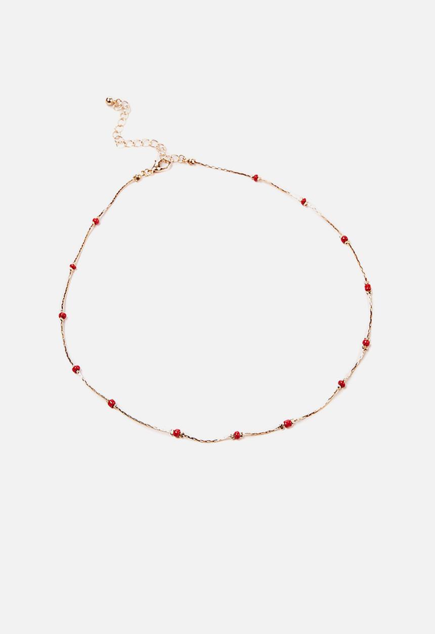 Rubi - Mystic beaded necklace - red