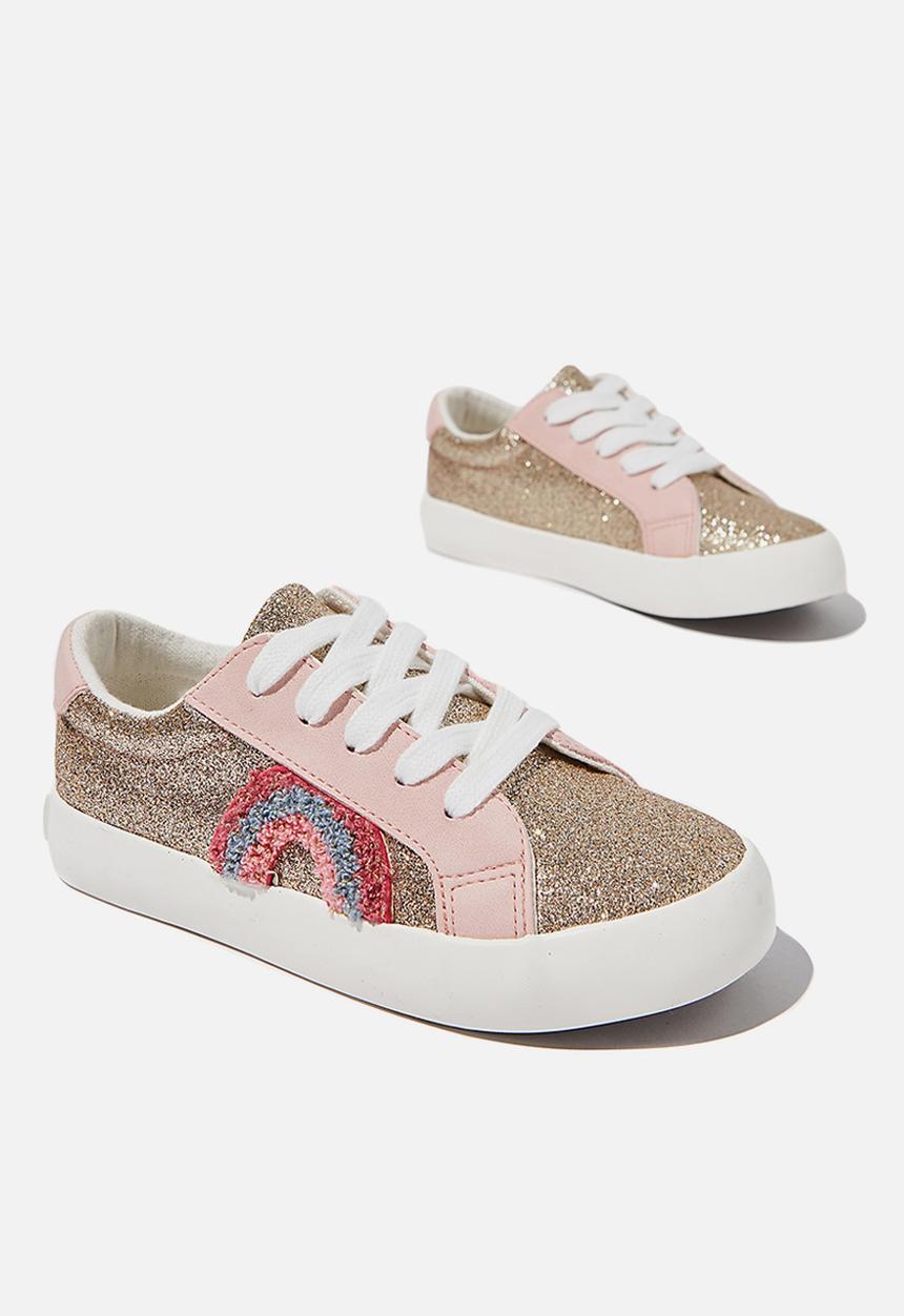 Cotton On - Tibi sneaker - gold blush rainbow