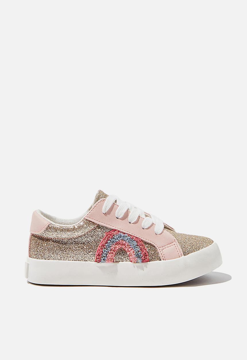 Cotton On - Tibi sneaker - gold blush rainbow