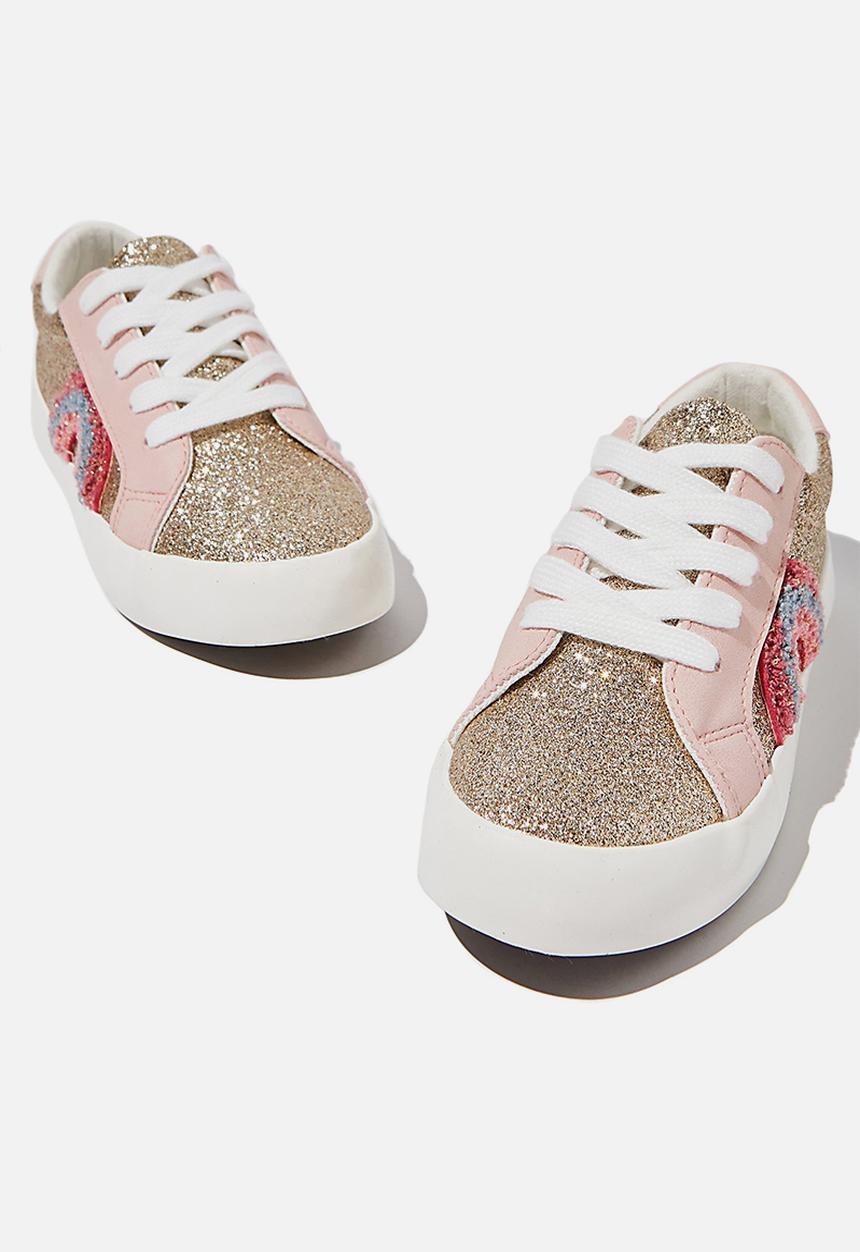 Cotton On - Tibi sneaker - gold blush rainbow