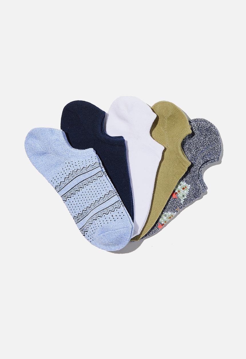 Cotton On - 5 Pack  sports low cut sock- christmas tree mix