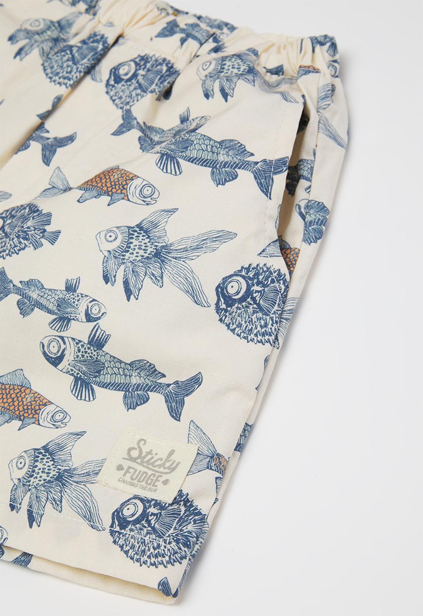 Sticky Fudge - Boys fish shorts - multi