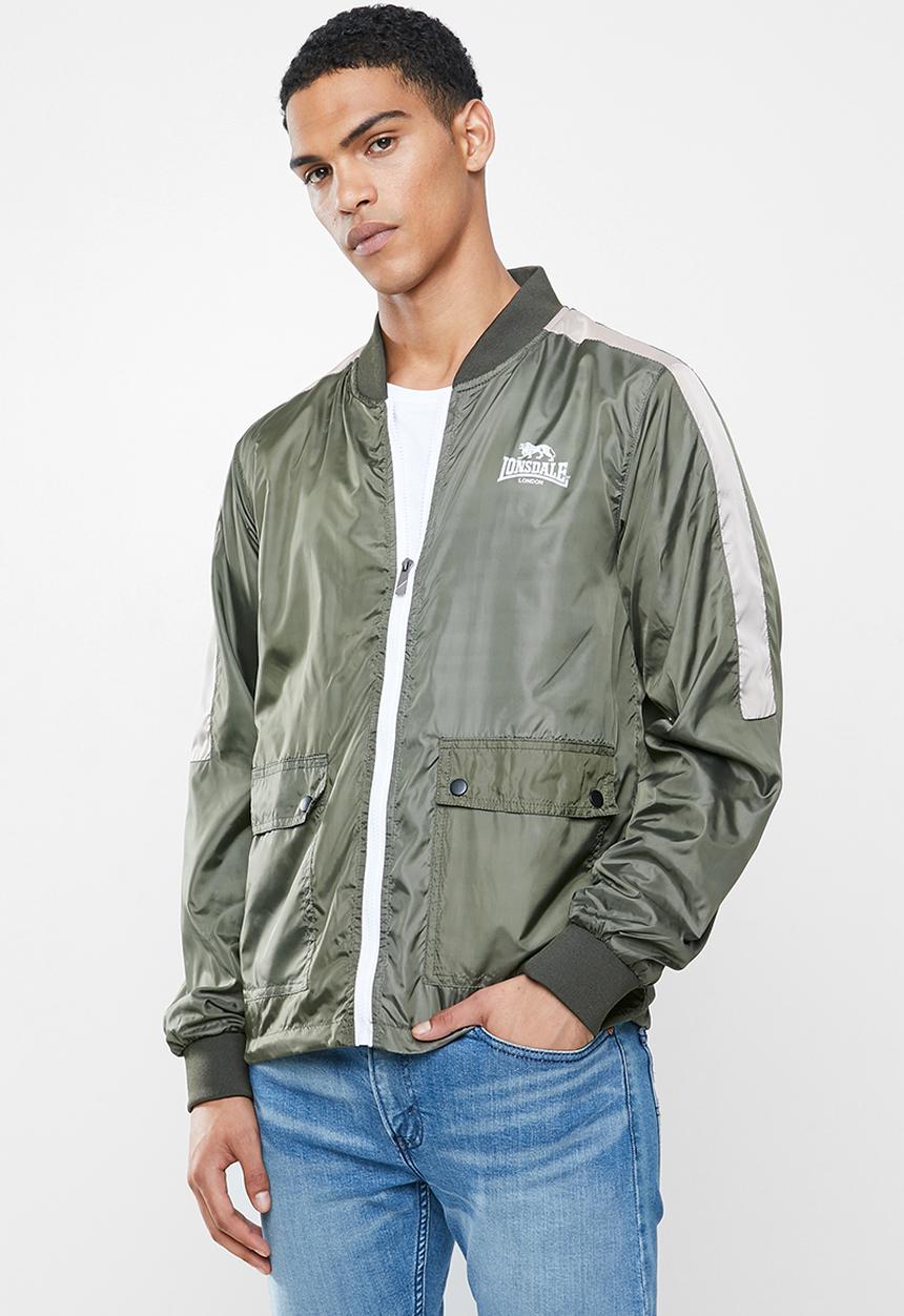 Lonsdale - Utility track top - olive & stone