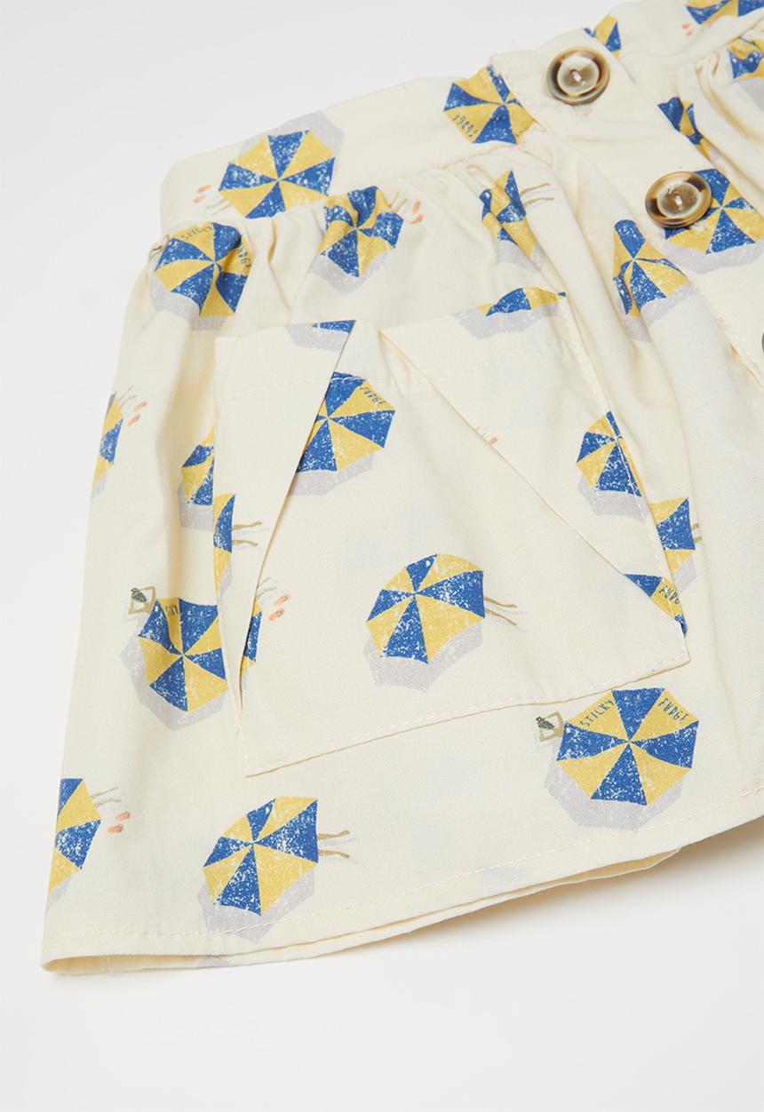 Sticky Fudge - Girls umbrellas button skirt - multi