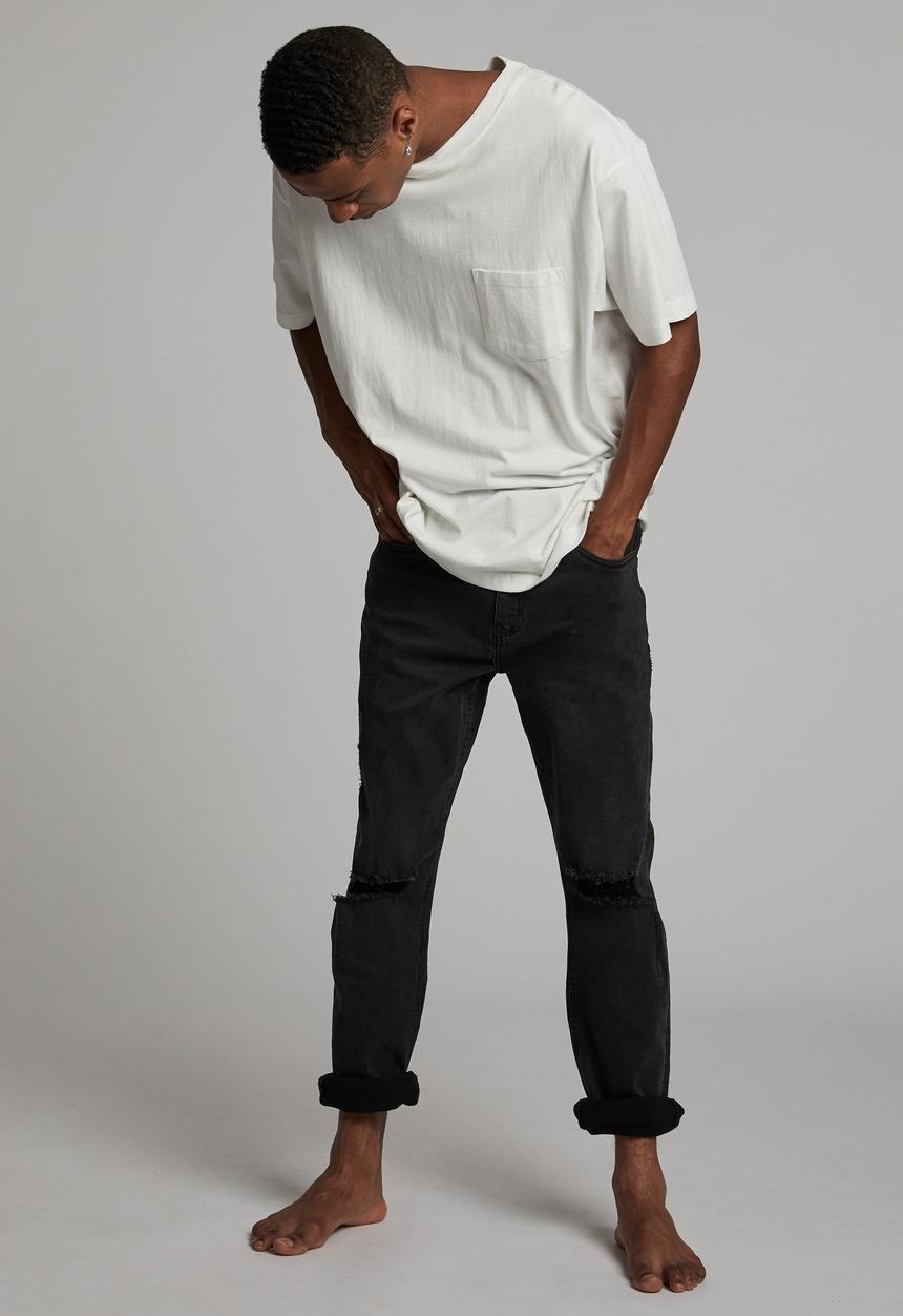 Cotton On - Tapered leg jean - raven black blowout