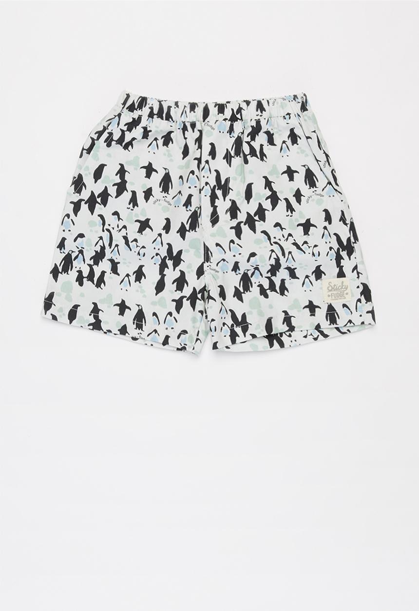Sticky Fudge - Boys penguin shorts - multi