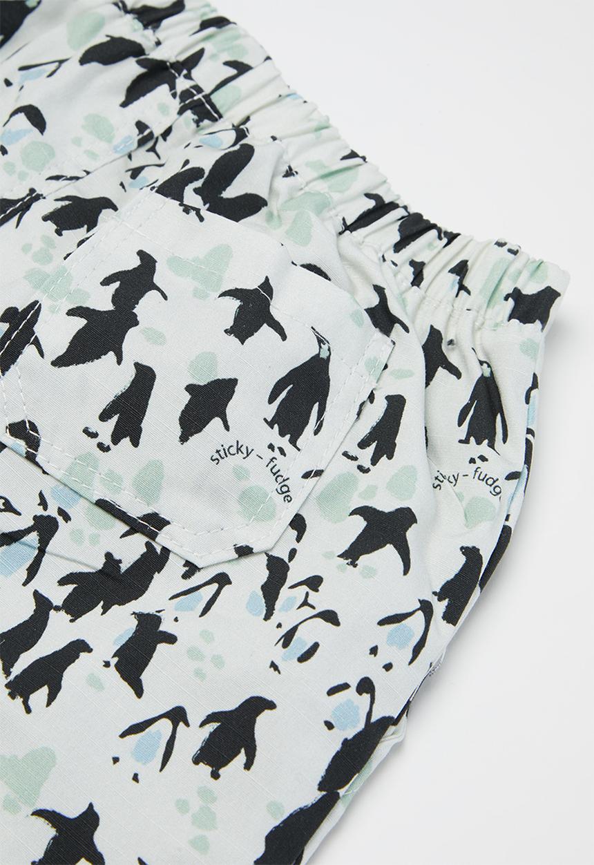 Sticky Fudge - Boys penguin shorts - multi