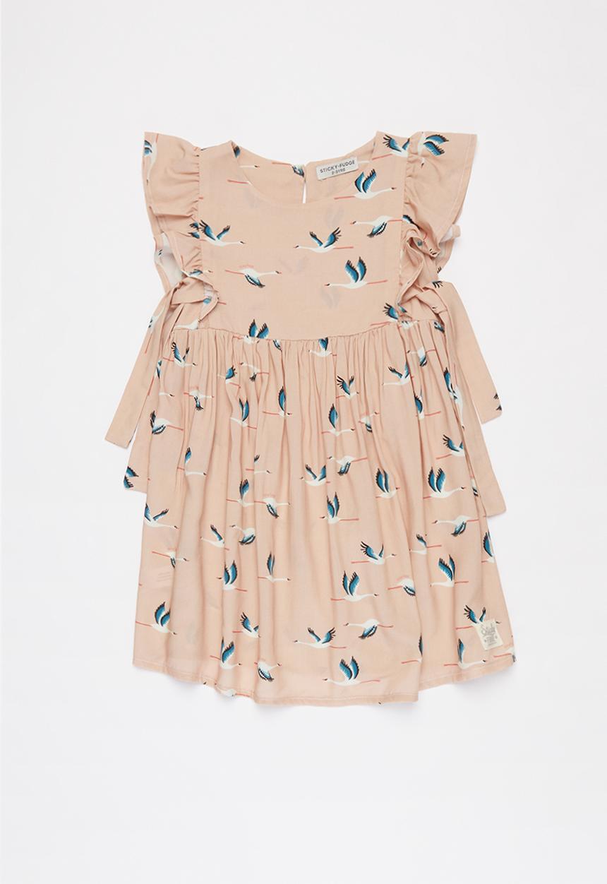 Sticky Fudge - Storks party dress - pink
