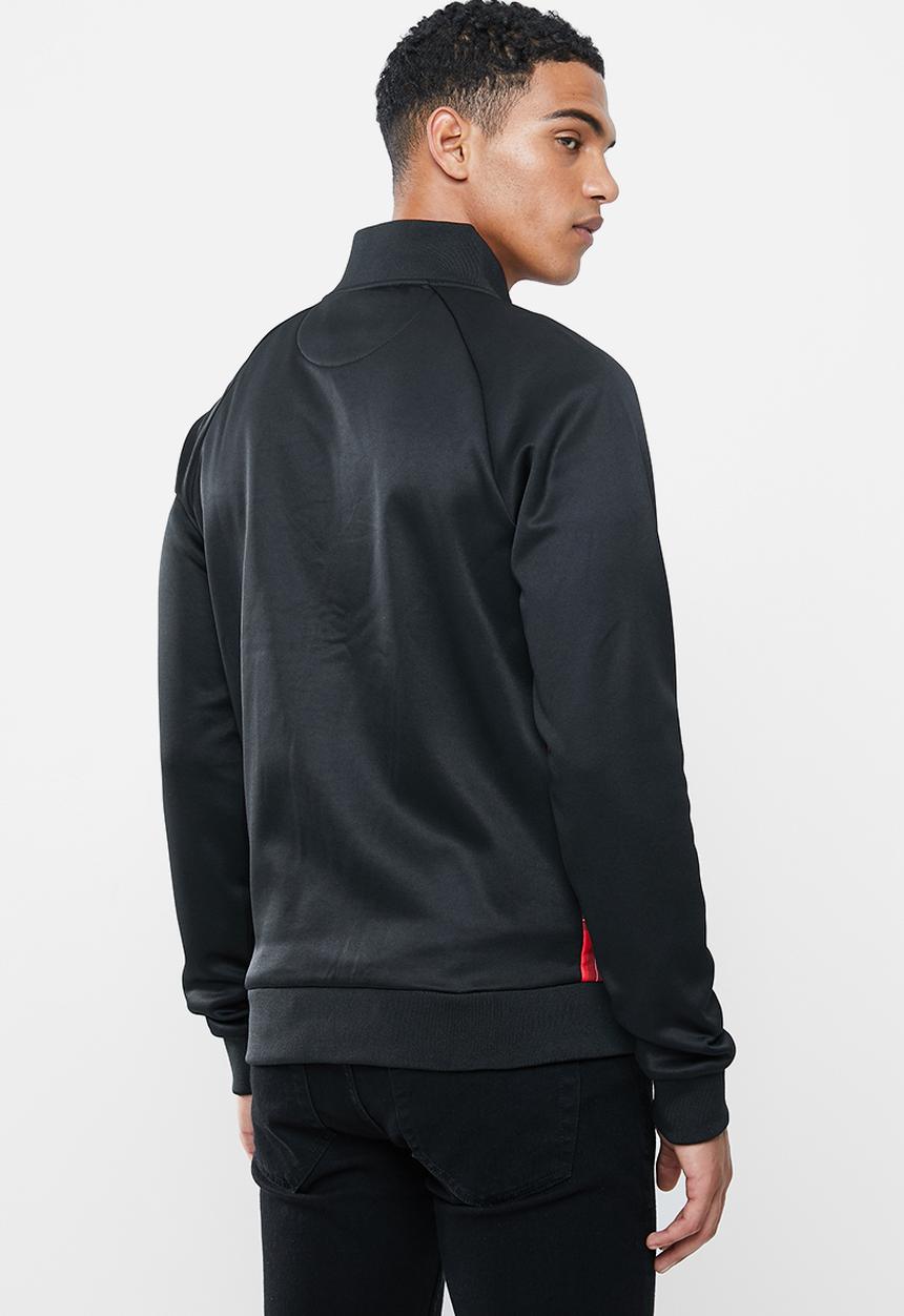 Lonsdale - Heritage zip thru jacket - black & red