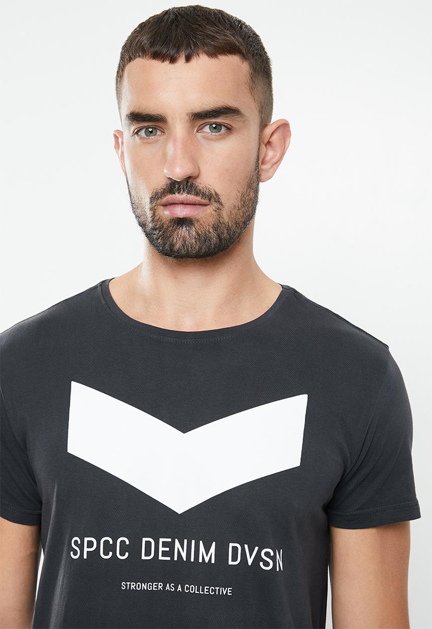 S.P.C.C - Harrow premium straight hem T-shirt - black & white