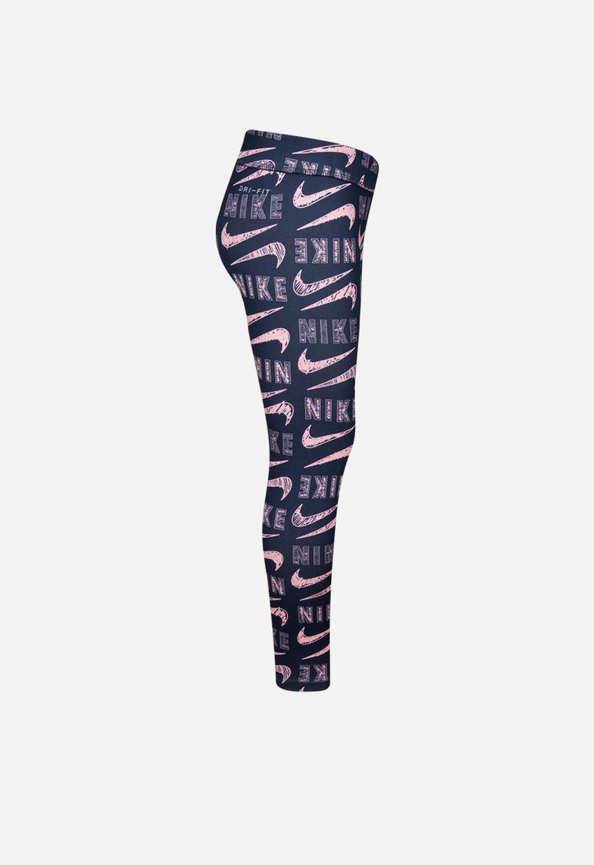Nike - Nkg varsity scribble legging - navy & pink