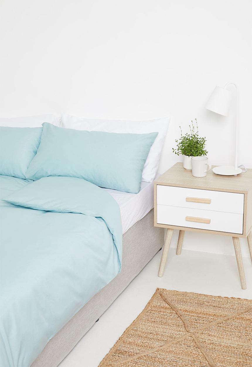 Sixth Floor - Polycotton duvet cover set - duck egg